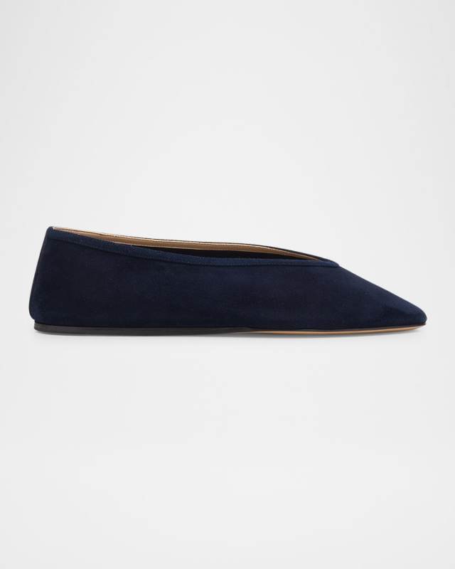 Luna Suede Ballerina Slippers